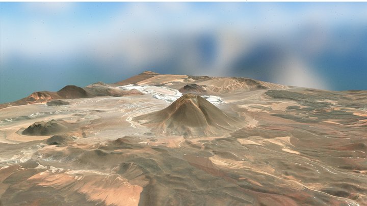 World Volcanoes - Ojos del Salado 3D Model