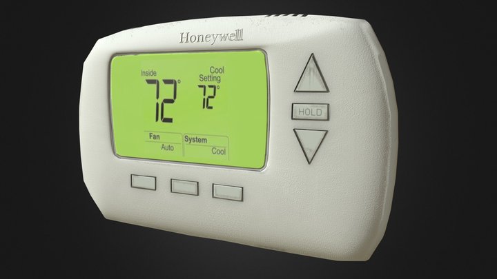 Honeywell Thermostat OBJ 3D Model