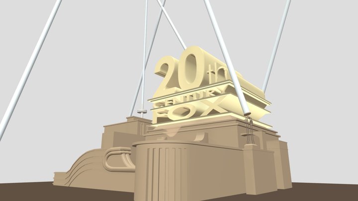 20th Century Fox logo by realxumai remake 3D Model