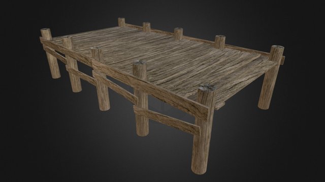 Wooden Bridge Basic 3D Model