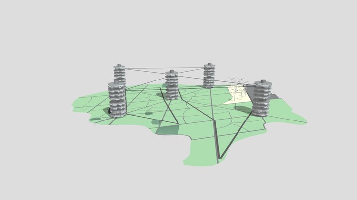 Master Plan "La Primavera" city 3D Model