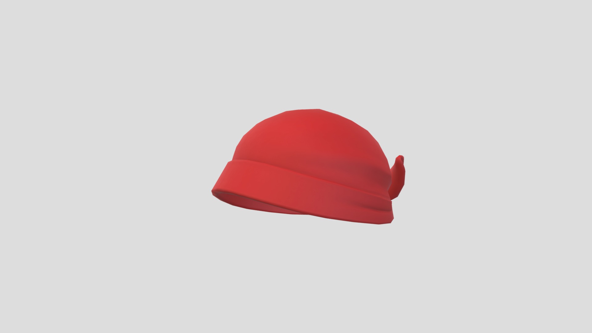 3D model Bandana Hat - This is a 3D model of the Bandana Hat. The 3D model is about a red hat with a white background.