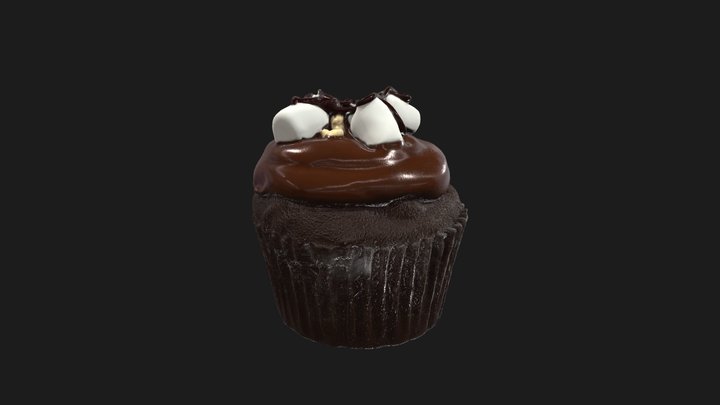 CUPCAKE PINTADO 3D Model