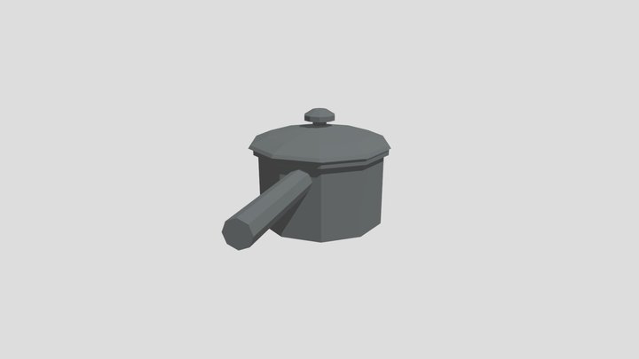 Steelpan Met Deksel 3D Model