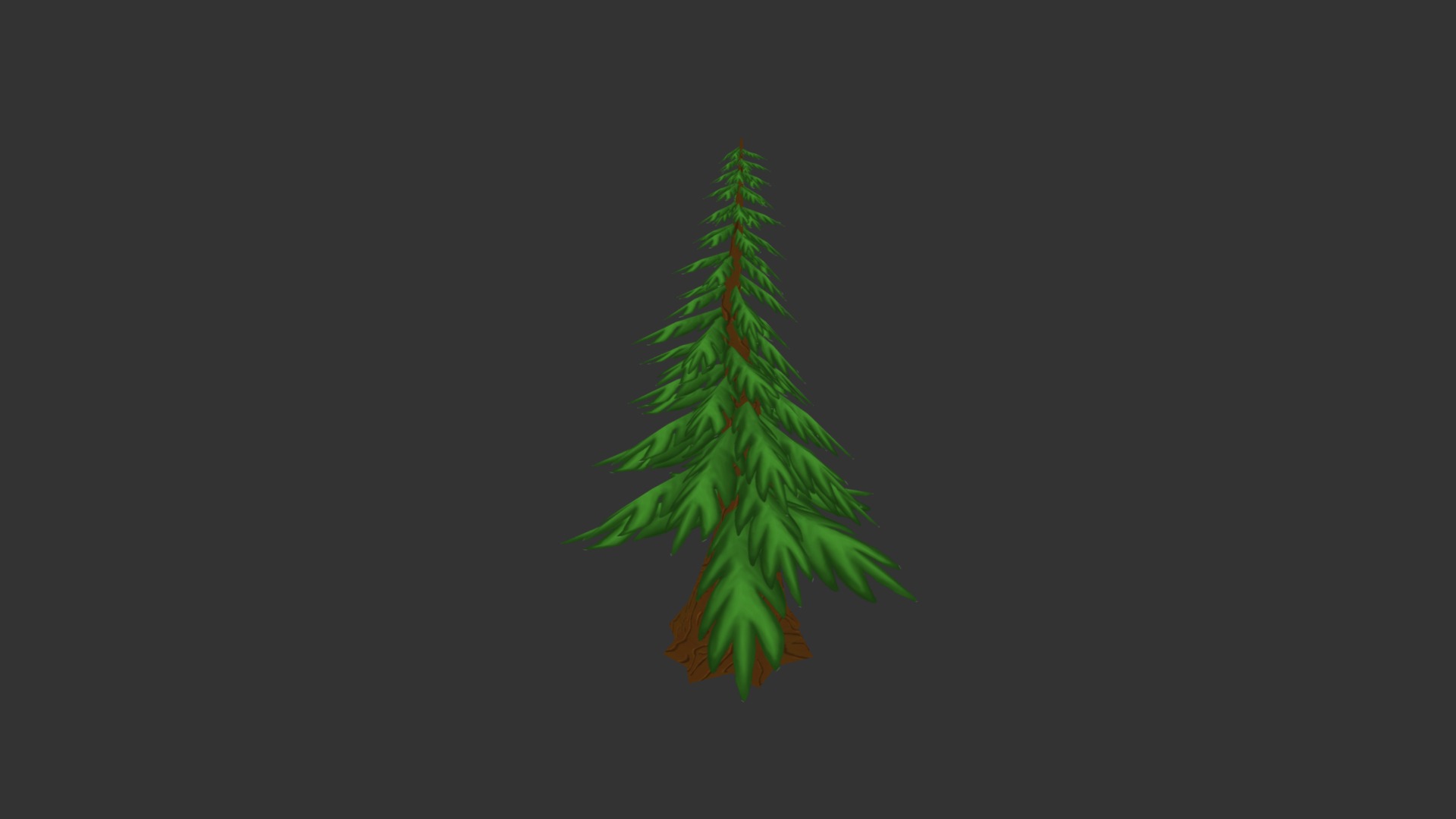 3D model Pine_Tree - This is a 3D model of the Pine_Tree. The 3D model is about a green leaf on a black background.