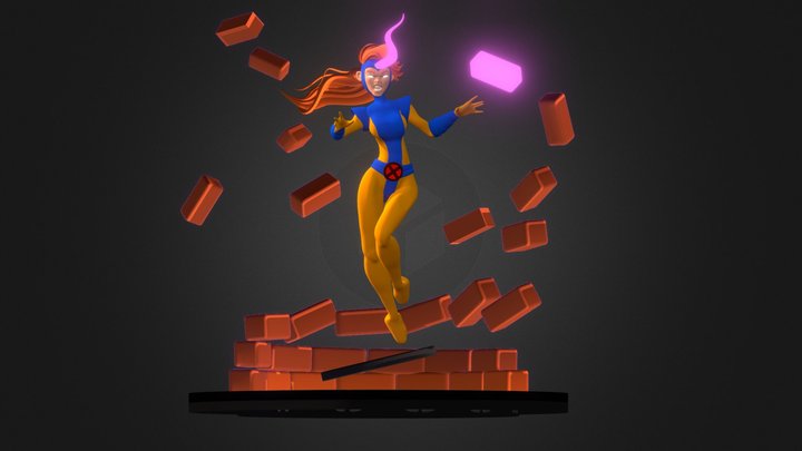 Jean Grey 3D 3D Model