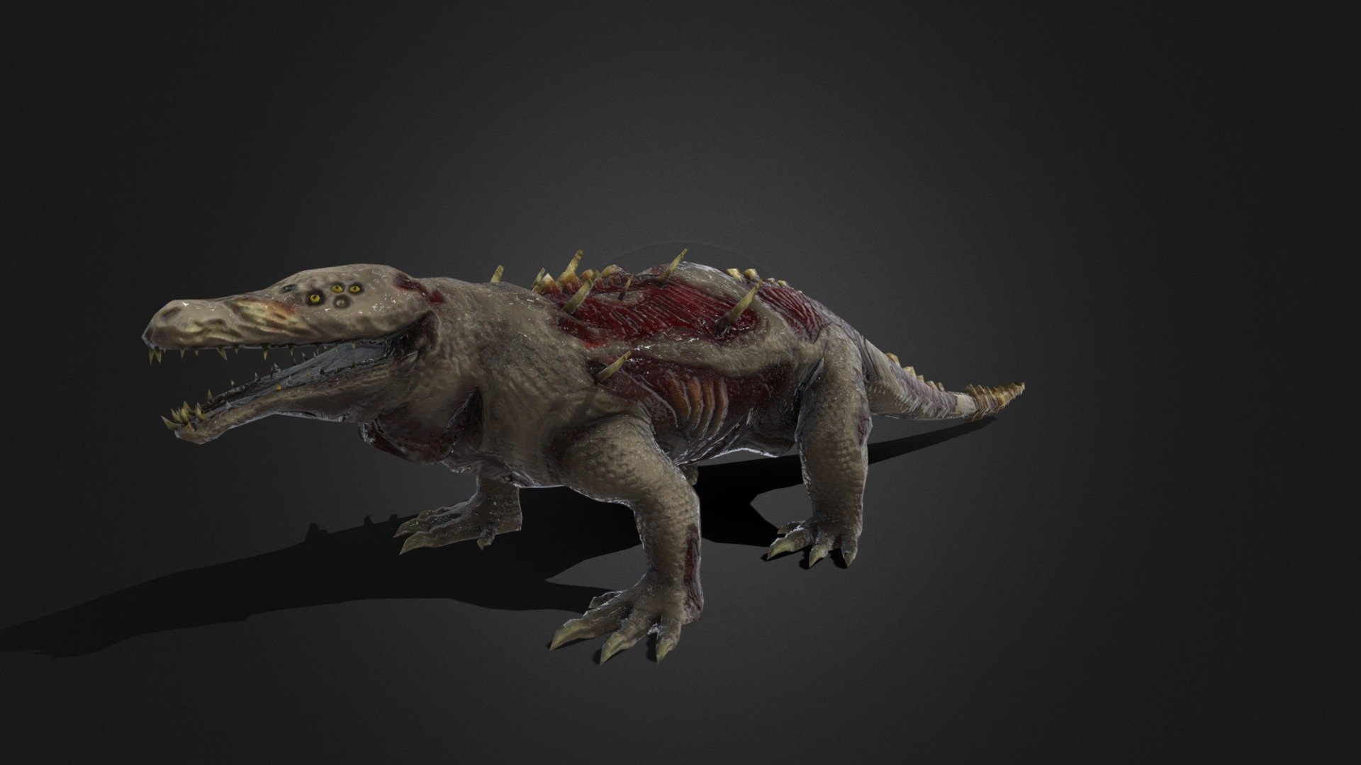 3D file SCP-682 🐊・Model to download and 3D print・Cults