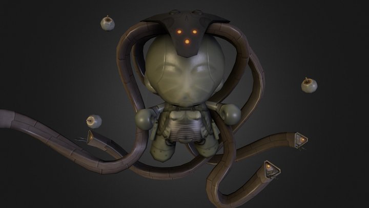 Laughing Octopus Munny 3D Model