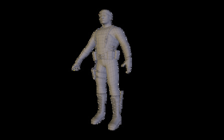 Mid Poly Spec Warrior 3D Model