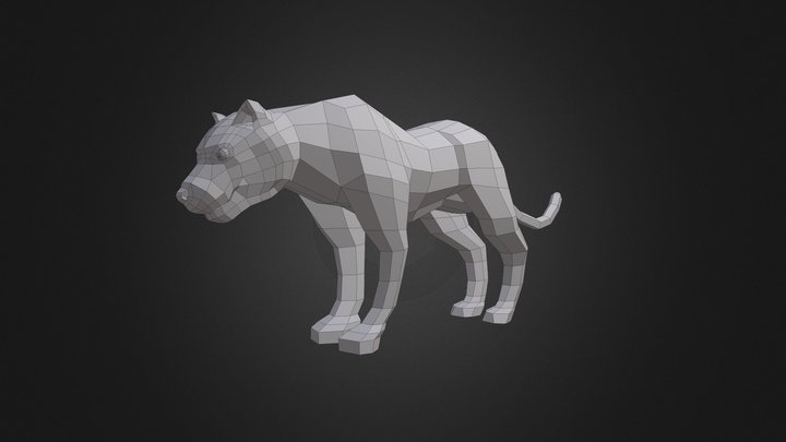 Low Poly Panther 3D Model