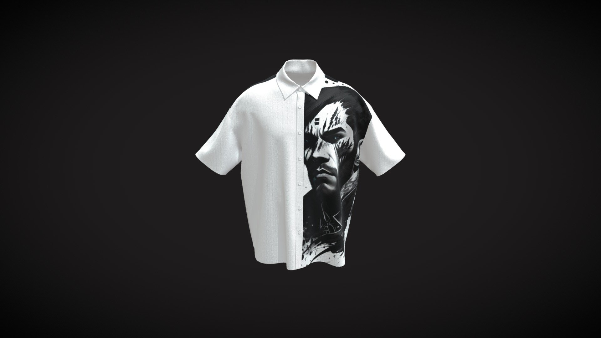 Shirt B&W - 3D Model By Sonyamonina (@monina) [f00053d] - Sketchfab