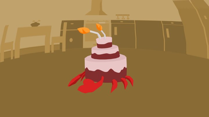 Crab Cake 3D Model