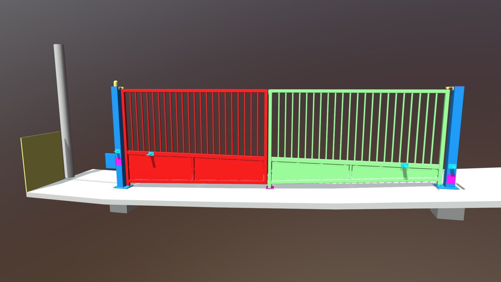 Portail motorisé 2 Vantaux 6m - 3D model by BDP Conception ...