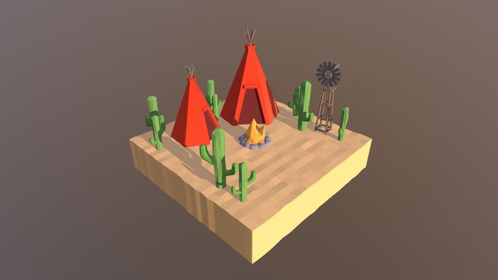 Desert Tipi 3D Model