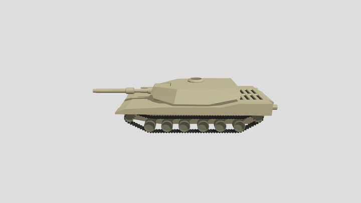 Abrams M1 Low Poly 3D Model