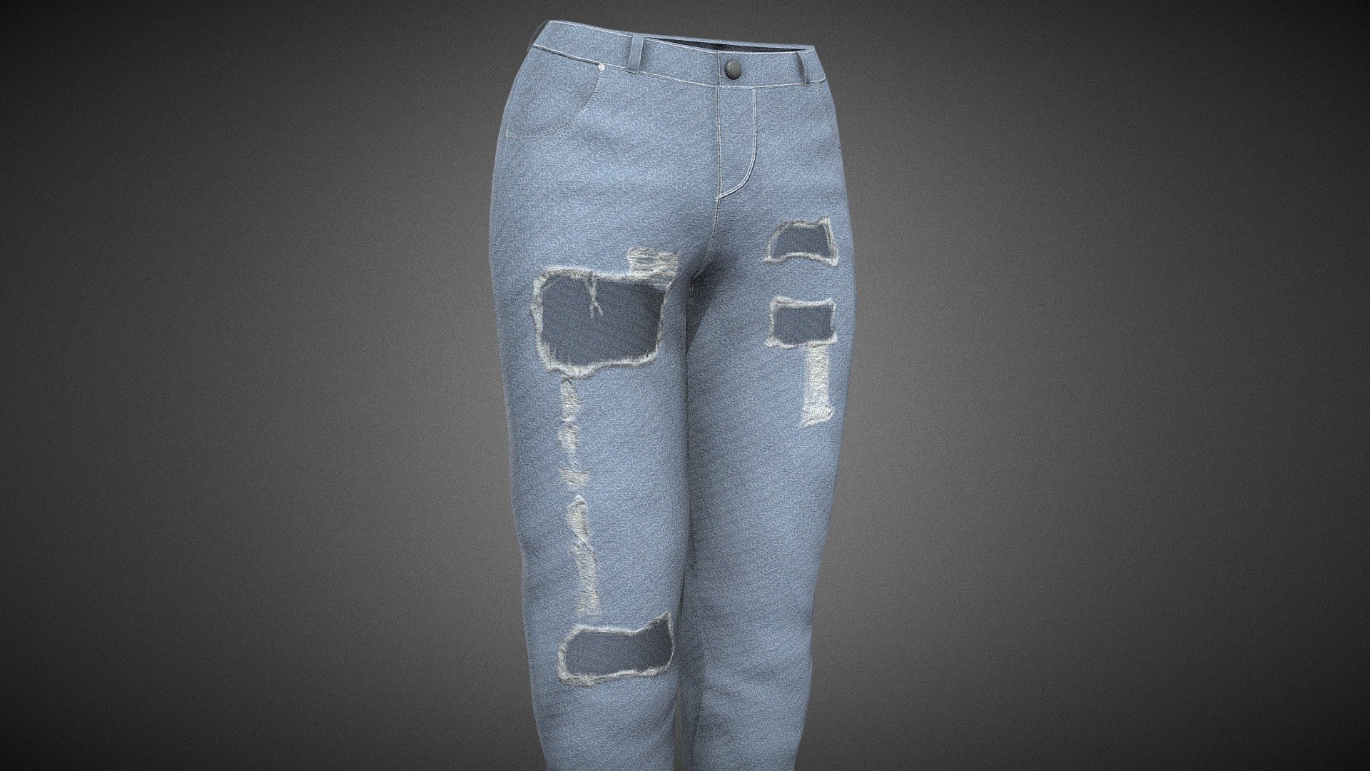 Blue Ripped Jeans Women - Buy Royalty Free 3D model by CG StudioX (@CG ...