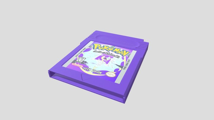 Pokemon Moon Gameboy Cartridge 3D Model