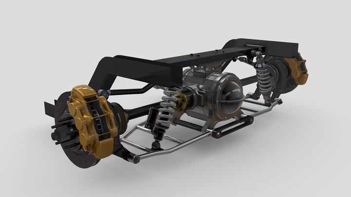 Sport suspension V2 3D Model
