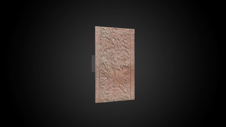 Relief with a Floral Decoration, c. 1700 – Gratis 3D-model STL