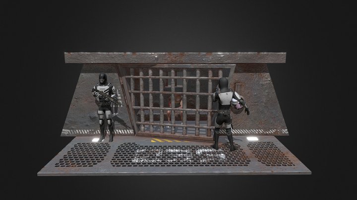 Sci-fi prison 3D Model