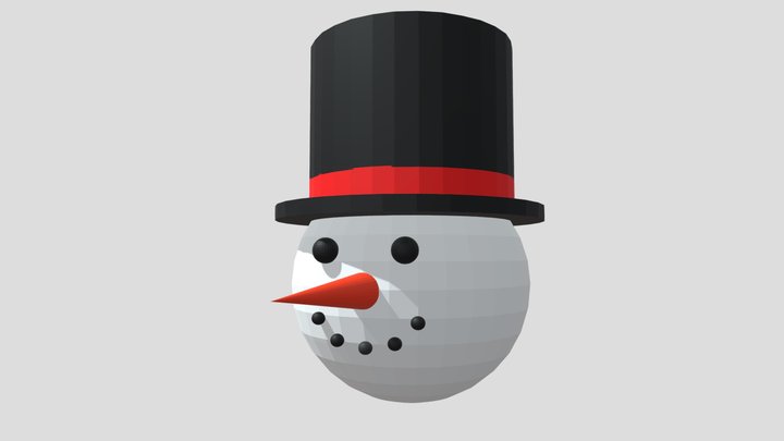 Snowman's Head 3D Model