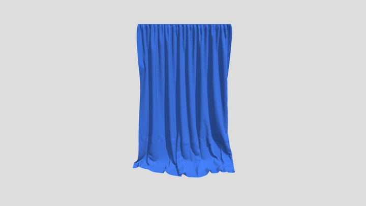 alma indigo dye curtain 3D Model