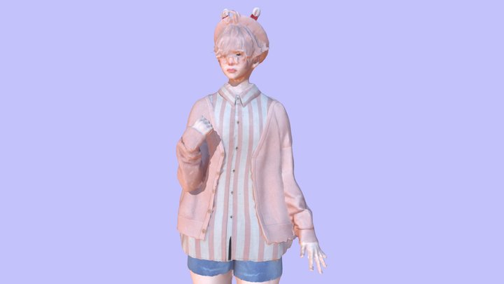 KPOP Stan Avatar, Second Life 3D Scan 3D Model