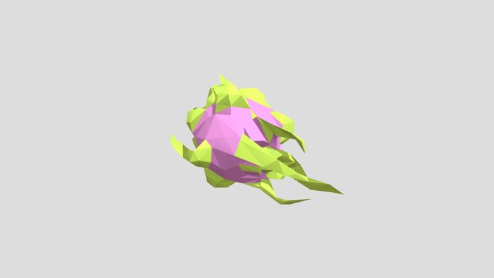 Pitahaya Dragon Fruit 3D Model