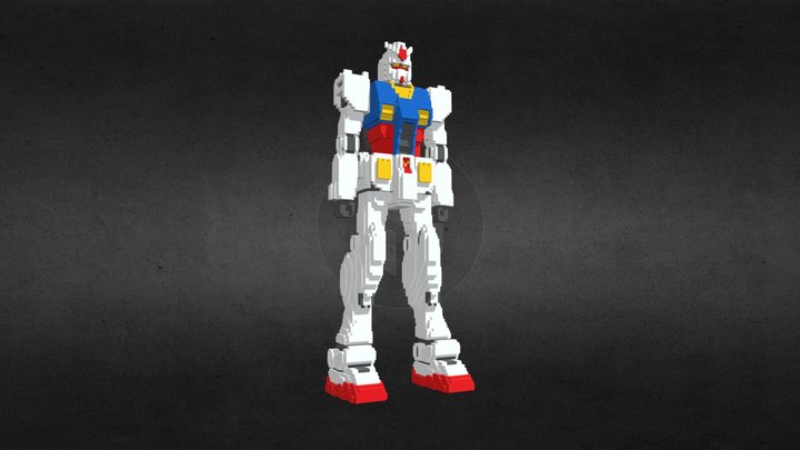 Gundam【Voxel】 – Free 3D Model STL