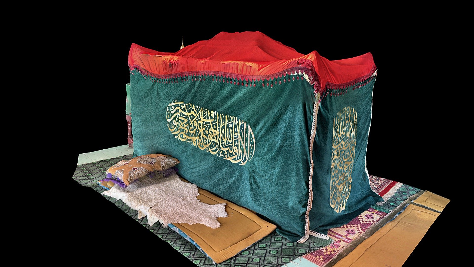 Sidi al Ghazawi Bouchaqour, Bejaad, Maroc — Sketchfab embed 3D viewer