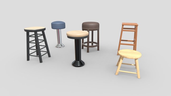 Stool Collection 3D Model