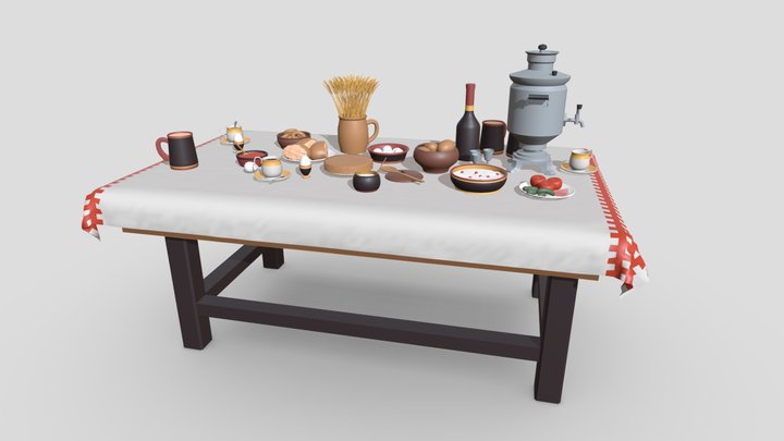 Detail&ColorDraftTable 3D Model