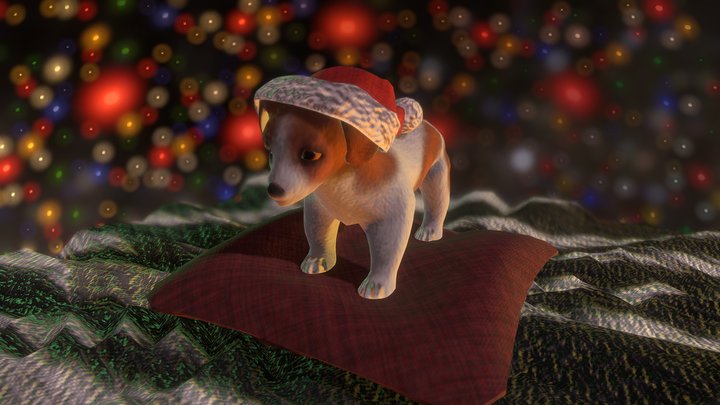 Christmas Puppy – Free 3D Model STL