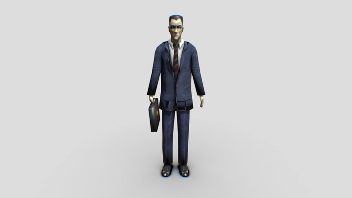 half life - gman 3D Model