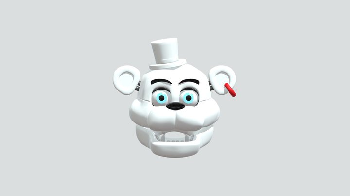 Glamrock  Freddy Head uncolored 3D Model