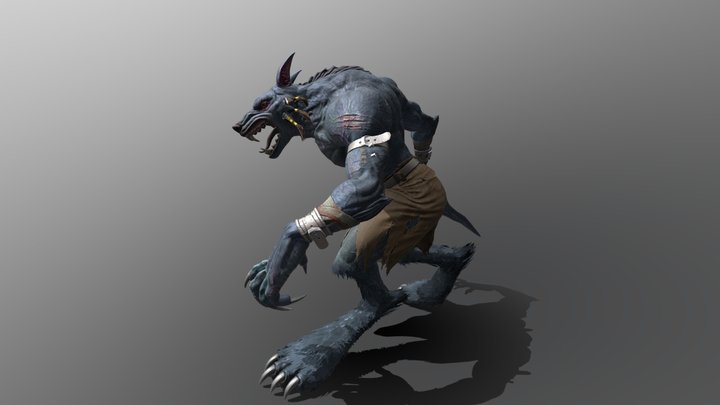 Wolf Monster 3D Model