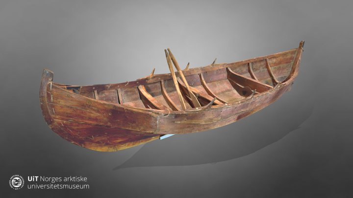 Samisk fiskebåt (bask) 3D Model