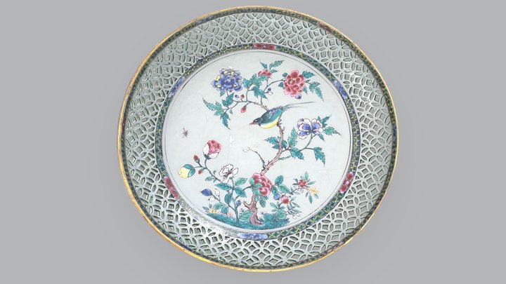 Chinesische Schale mit Durchbruchdekor 3D Model