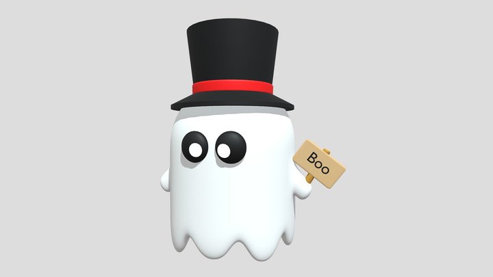 Cute Ghost 3D Model