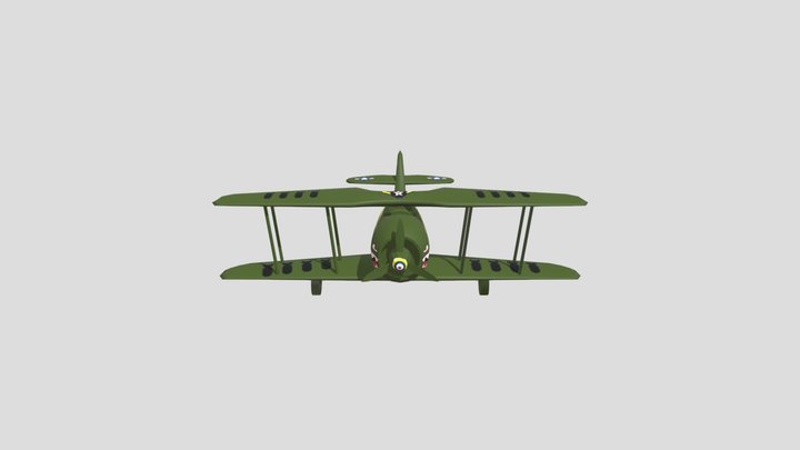 Avion texturizado Final 3D Model