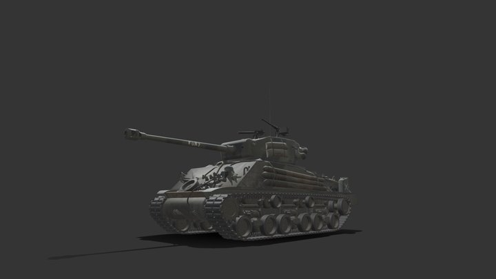 M4A3E8 Fury (англ. Fury — «Ярость» – Kostenloses 3D-Modell STL