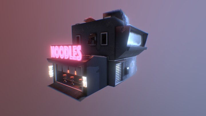 cyber noddle stand 2 3D Model