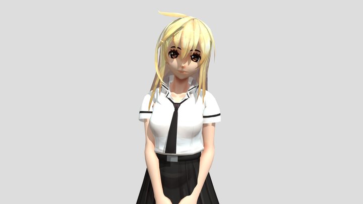 fanart_garin_blackx_-_luntima_student_girl 3D Model