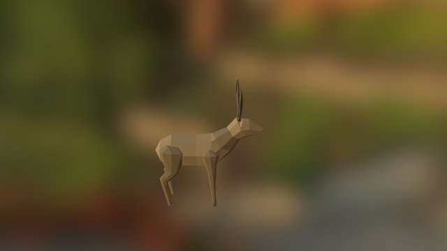 Deer Running 3D Model