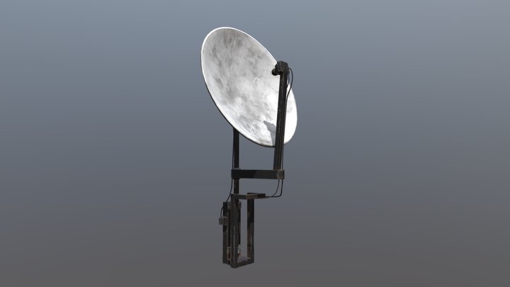 Old Scifi satellite dish 3D Model