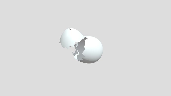 Broked Egg 3D Model