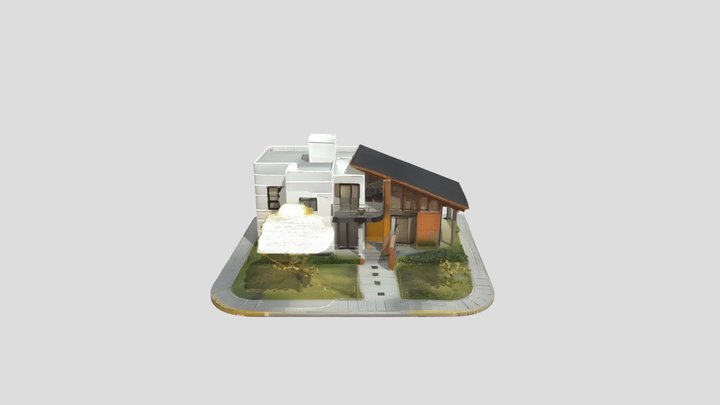 Modern residential house model.