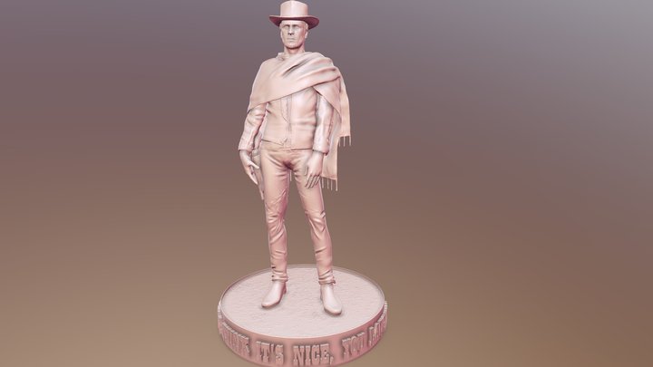 Man With No Name Low Poly 3D Model