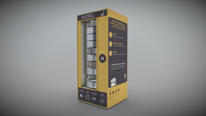 Rent a Power Bank Machine 3D Model