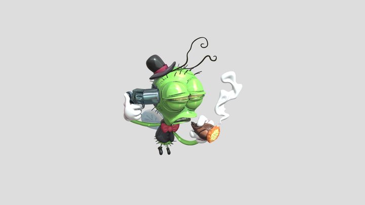 Gentleman Fly - generated by Meshy ai 3D Model